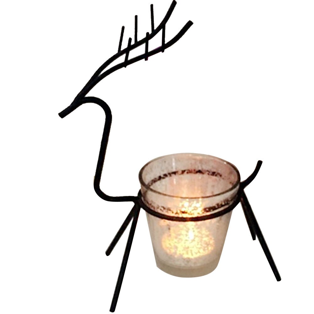 ũ   ĵ Ȧ Ƽ Ʈ Ƽ ̺  /Christmas Reindeer Sleigh Candle Holder Tea Light Party Table Decor Decoration